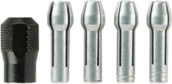 Dremel Spannzangen-Set (Spannmutter, Spannzangen 0,8 / 1,6 / 2,4 / 3,2 mm) (5 Stück)
