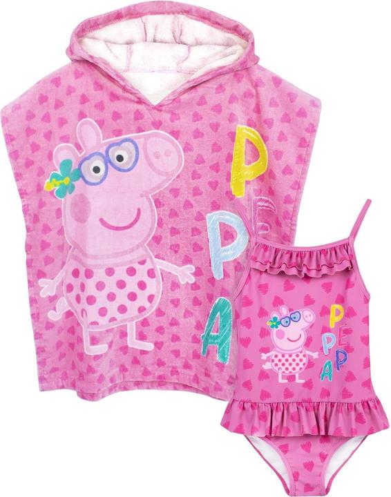 Peppa Pig Badeanzug Und Poncho Set Mädchen (92)