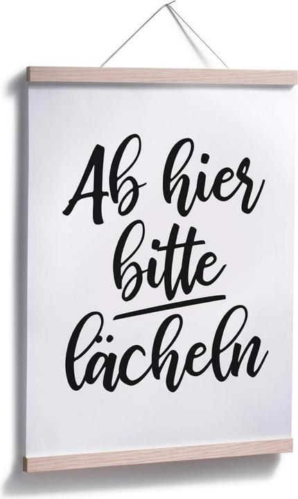 Produktbild Trenddeko Ab hier bitte lächeln (50 x 60 cm)