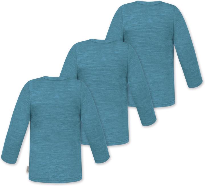 Produktbild Normani 3er Pack Baby Merino Longsleeve „Taupo" - 9467 (92)