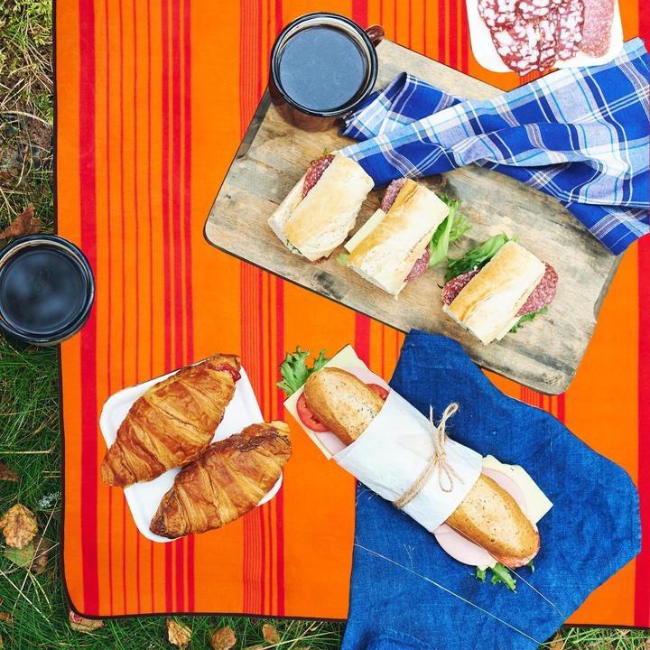 Actual product image Relaxdays Striped Picnic Blanket