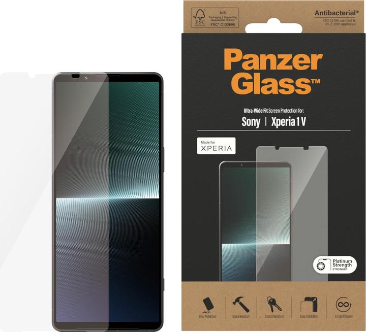 Actual product image PanzerGlass Sony Xperia 1V UltraWide, Paltinum strength, antibact.l (1 Piece, Sony Xperia 1 V)