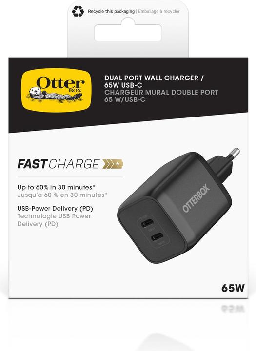 Image du produit OtterBox 65W EU GaN Chargeur mural à chargement rapide (65 W)