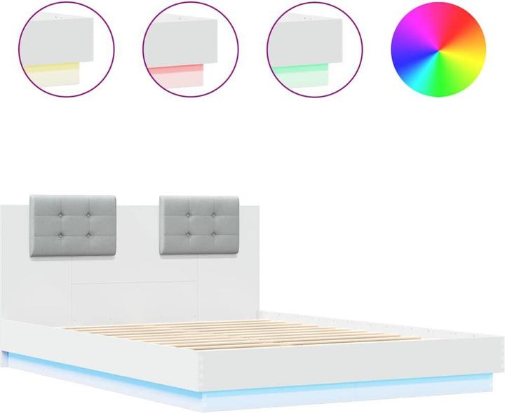 Immagine prodotto VidaXL Struttura letto con testiera e luci LED (140 x 200 cm)