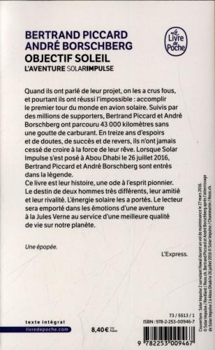 Image du produit Objectif Soleil : l'aventure Solar Impulse (Français, Bertrand Piccard, André Borschberg, 2018)