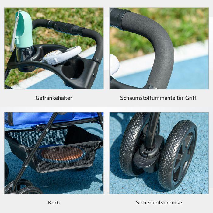 Produktbild Swisshandel24 Hundewagen Hundebuggy mit Klappfunktion Pet Stroller für kleine Hunde und Katzen Haustierwagen Katze (Hund, Katze, Faltbar)