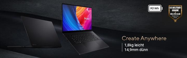 Image du produit ASUS ProArt P16 (16", AMD Ryzen AI 9 HX 370, 32 Go, 1000 Go, DE)
