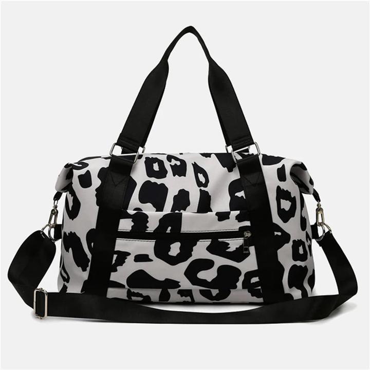 Only-Bags.Store Modische Reisetaschen Leopard Big Nylon Tote Fitness Gym Weekend Handbags Nass- und Trockentrennung