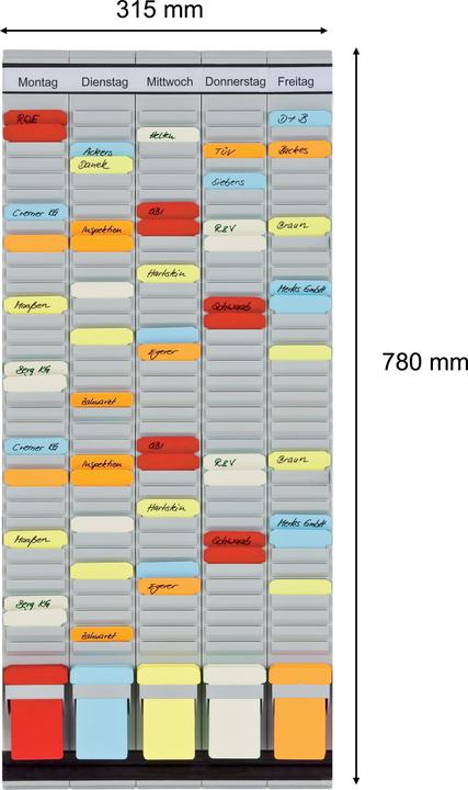 Produktbild Franken PLANTAFEL 5TRÄG,35FÄCH (7 x 25.5 x 81.5 cm)