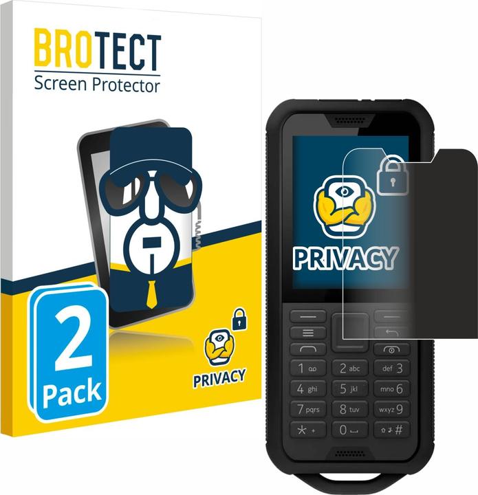 Productafbeelding BROTECT Anti-spionnetje privacyfolie Beschermfolie tegen blauw licht (2 Stuk, Nokia 800 Moeilijk)