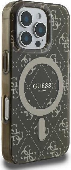 Produktbild Guess GUHMP16LH4DTEW iPhone 16 Pro 6.3" brązowy/brown hardcase IML 4G Background MagSafe (Apple iPhone 16 Pro)