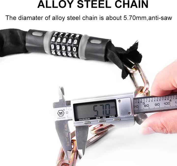 Image du produit Twheels Antivol à chaîne avec chiffres en noir