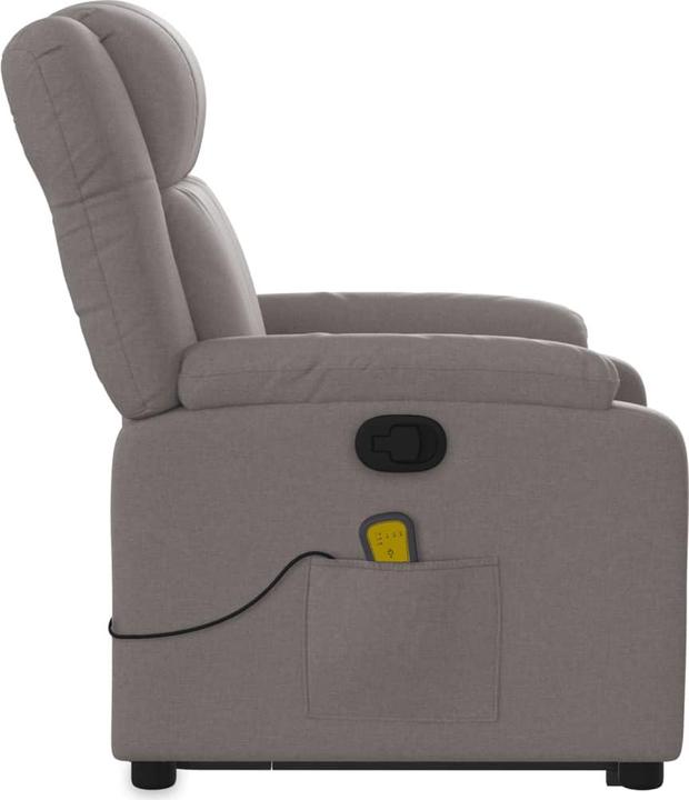 Image du produit VidaXL Fauteuil de massage Rehausseur Fauteuil de télévision Fauteuil relax Tissu taupe