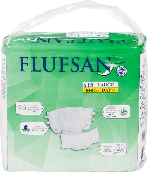 Actual product image VidaXL Flufsan disposable nappies for adults 15 pcs. Size (15 x, L)