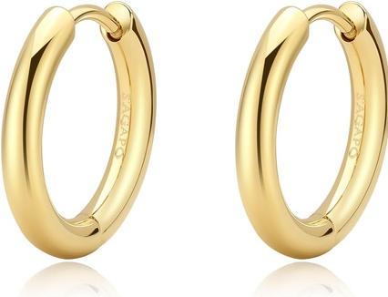 Produktbild Sagapo S'AgapÃµ - Chunky SHK70 minimalist gold-plated steel hoop earrings (Edelstahl)