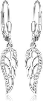 Produktbild Beneto Elegant silver earrings with clear zircons Angel wings AGUC2585L (L)