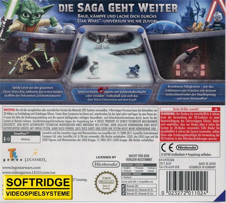 Produktbild Activision Lego Star Wars 3: The Clone Wars (3DS, DE)