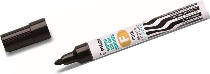 Actual product image Pilot SUPER COLOR FINE permanent marker, round tip, black (Black, 1 mm, 1 x)