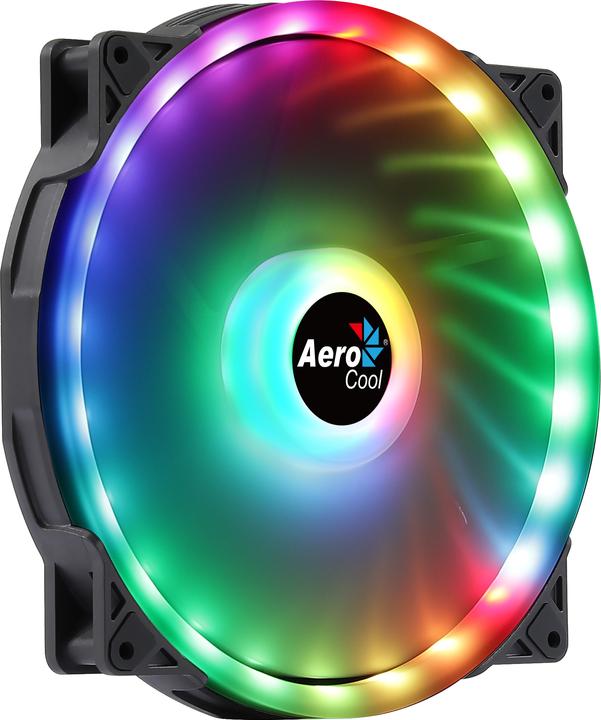 Produktbild AeroCool Duo 20 Computergehäuse Ventilator 20 cm Schwarz (200 mm, 1 x)