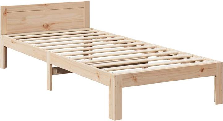 Actual product image VidaXL Solid wood bed without mattress 90x200 pine wood bed frame (90 x 200 cm)