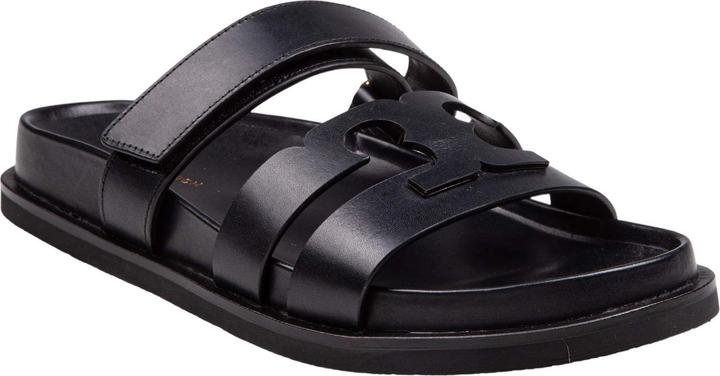 Actual product image Tory Burch slide ines sport double t in leather color black (38)