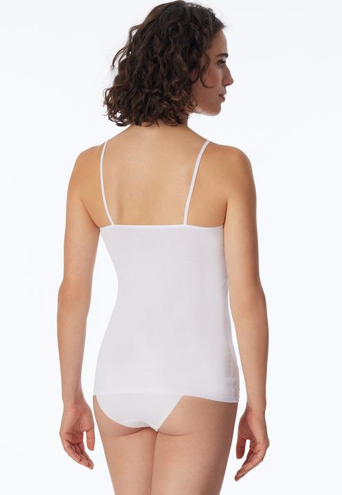 Actual product image Schiesser 2 Pack 95/5 Organic Cotton Spaghetti Top (34)