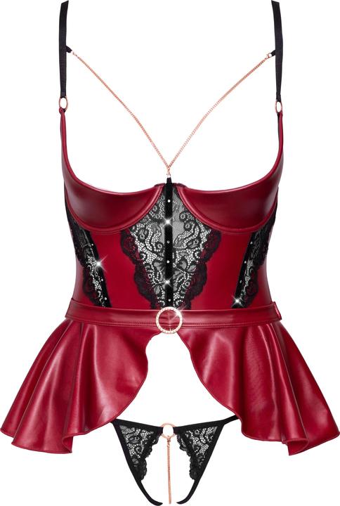 Actual product image Abierta Fina Shelf Bra Set red 75B/S (75 B)