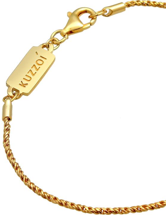 Produktbild Kuzzoi Armband Herren Basic Kordelkette Gedreht 925 Silber (21 cm, 925er Sterling Silber)
