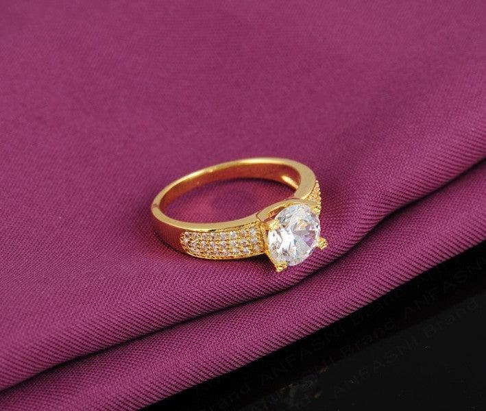 Produktbild Hermex Vergoldeter Ring RGP mit Zirkonia - Gold Gr. 54 (54)