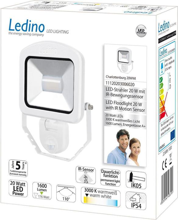 Actual product image Ledino LED spotlight w. sensor (1600 lm, IP54)