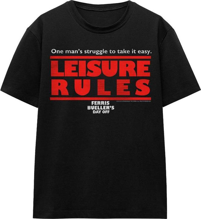 Immagine prodotto Ferris Bueller´s Day Off Ferris Bueller's Day Off Leisure Rules Maglietta Adulto Unisex (L)