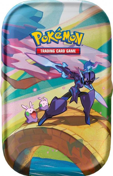 Immagine prodotto Pokémon TCG - Vibrant Paldea Mini Tin (Espathra / Goomy / Leafeon / Oricorio / Pachirisu) assortiert (Inglese, Stagno)