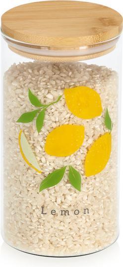 Immagine prodotto Zeller Present Vorratsglas Lemon mit Bambusdeckel 850 ml ø 9x17 cm (0.85 l)
