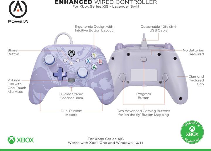 Image du produit PowerA Contrôleur filaire amélioré (Xbox Series X, Xbox Series S)