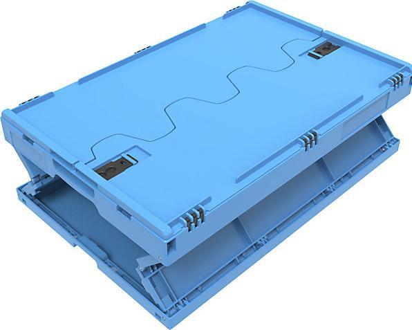 Immagine prodotto Walther Contenitore pieghevole in polipropilene, capacità 44 l, con coperchio (600 x 400 x 220 mm, 44 l)