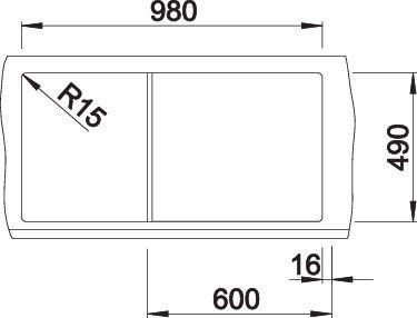 Image du produit Blanco Zenar XL 6 S (Éviers à poser, 100 cm, 51 cm)