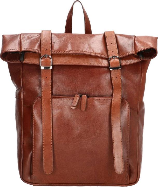 Genicci Amsterdam Rucksack 15,5 x19,4 cm - Cognac