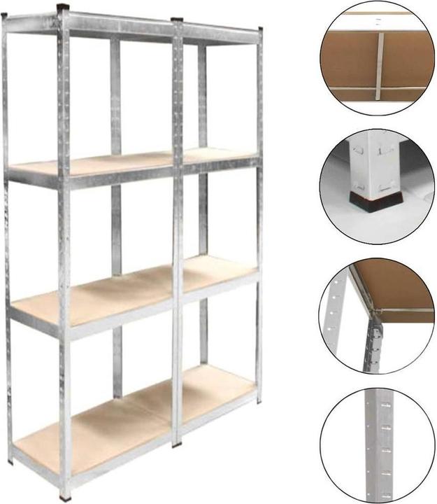 Actual product image Grafner Double heavy duty shelf 1,80m workshop shelf on 5 levels 1750kg load capacity TÜV / GS tested