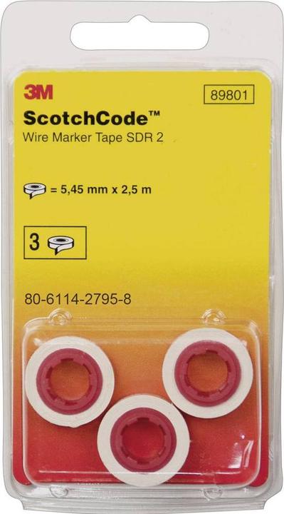 Actual product image 3M Cable marking systems in single dispensers SDR 2.4m pack of 3 (SDR3B)