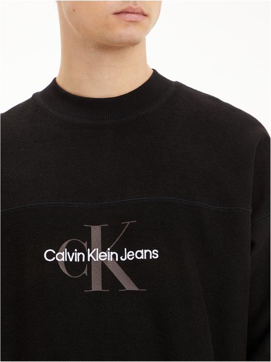 Actual product image Calvin Klein Monologo Textured Crew men's sweatshirt (L)