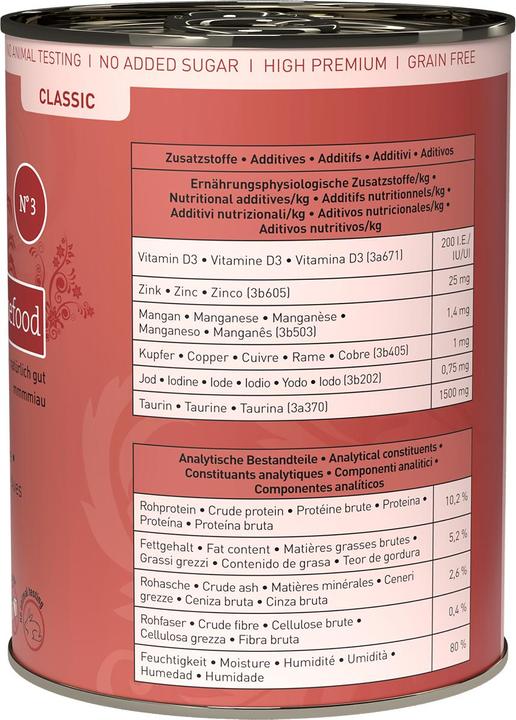 Image du produit Catz Finefood No.03 Volaille (Adulte, 1 pcs, 400 g)