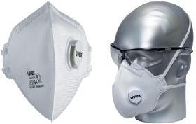 Immagine prodotto Uvex Safety silv-Air class.3310 8763310 Maschera per polveri sottili con valvola FFP3 15 pz. DIN (FFP3, 15 x)