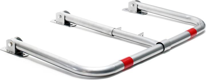 Actual product image Wiltec Foldable Parking Barrier with Padlock and Reflector Stripes