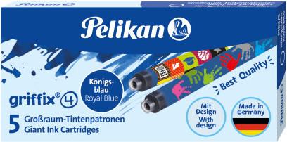 Immagine prodotto Pelikan Cartuccia d'inchiostro Griffix 4001 P1R/5/2B n bw (cartucce d'inchiostro, Blu reale)