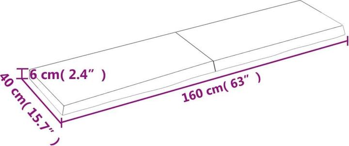 Image du produit VidaXL Oak Nature (160 x 40 x 6 cm)