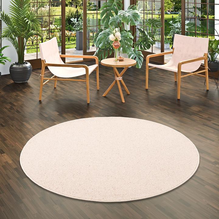 Actual product image Berber Nature Carpet Wool Round (133 x 133 cm)