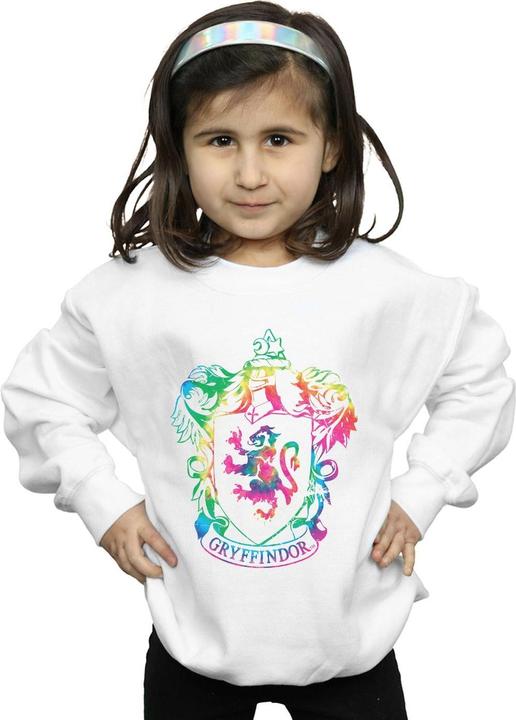 Actual product image Girls Gryffindor Crest Tie Dye Infill Sweatshirt (116)