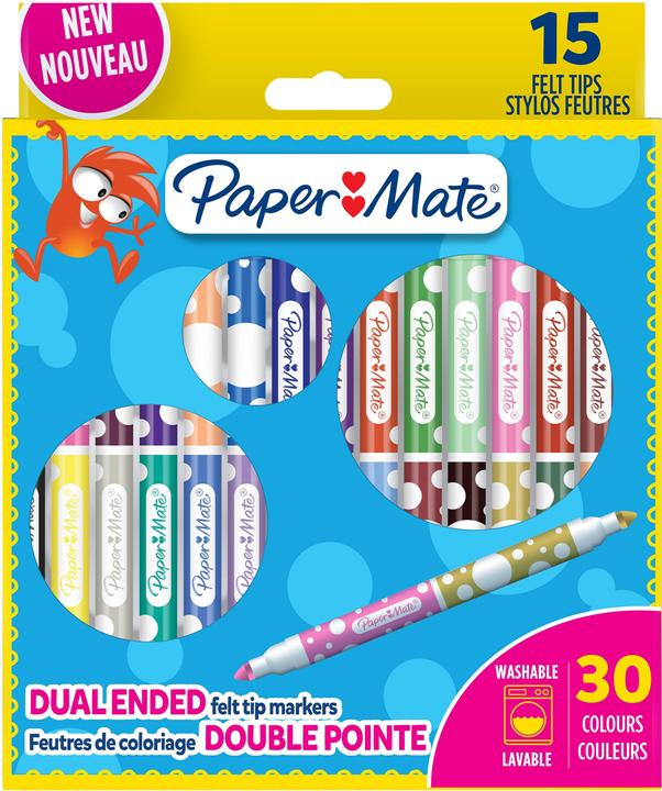 Image du produit Paper Mate Étui à stylos fibre 15PCS Duo assorti