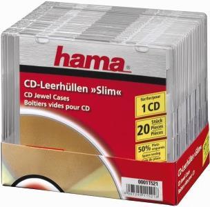 Actual product image Hama CD Slim Box, 20-Pack, Transparent