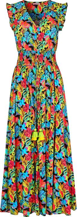 Joe Browns Tropical Print V-Neck Tassel Sleeveless Maxi Dress